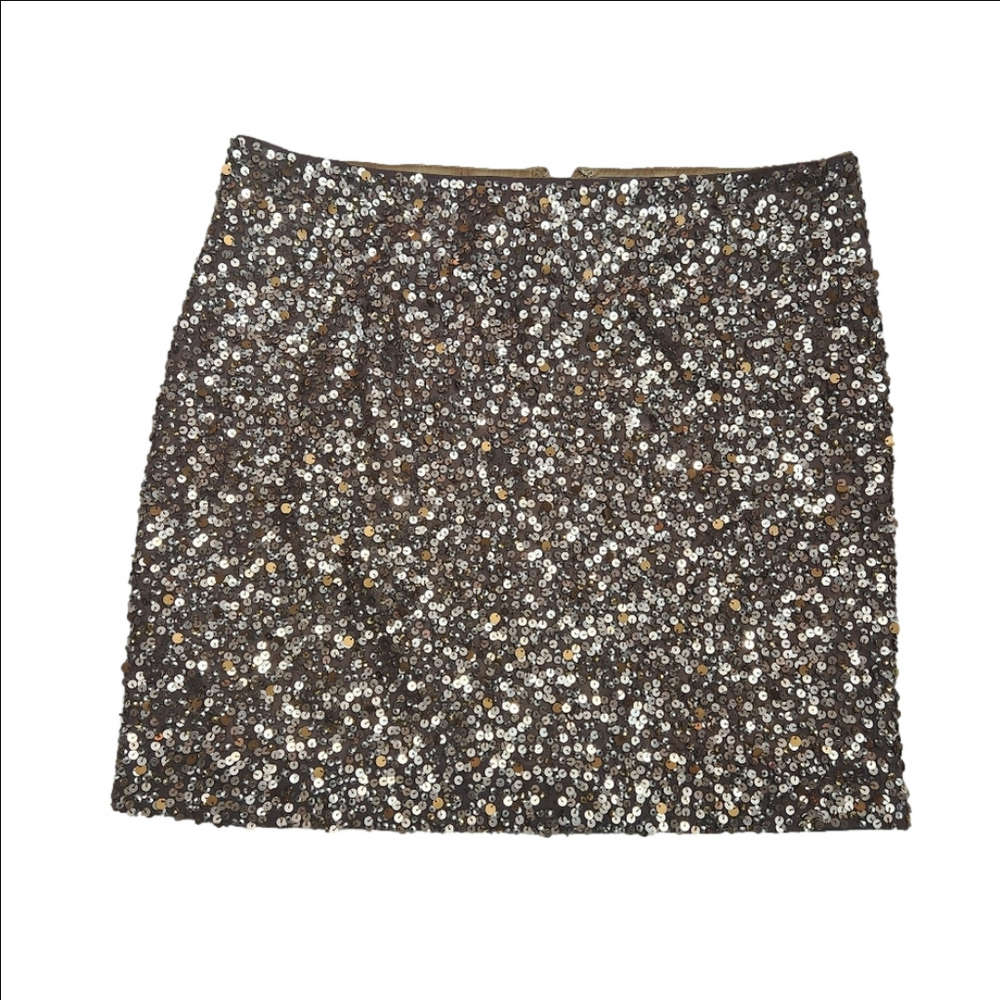 Vince gunmetal sequin mini skirt size 4